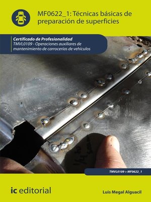 cover image of Técnicas básicas de preparación de superficies. TMVL0109